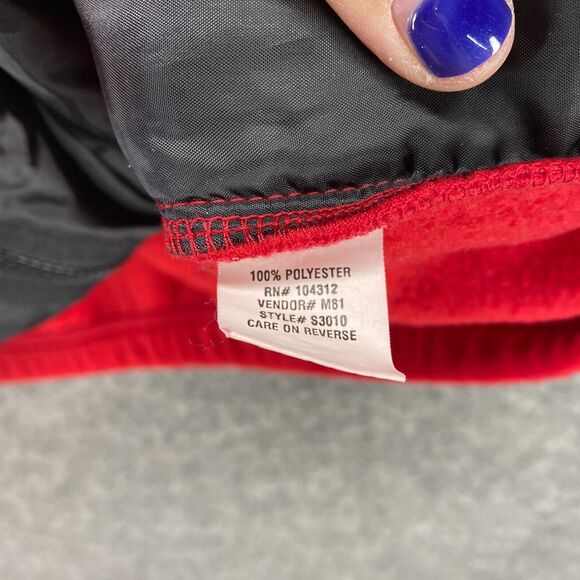 Sierra Pacific Vest Women L Large Red Snowmen High Neck Full Zip Fleece - Picture 8 of 9